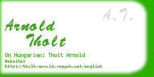 arnold tholt business card